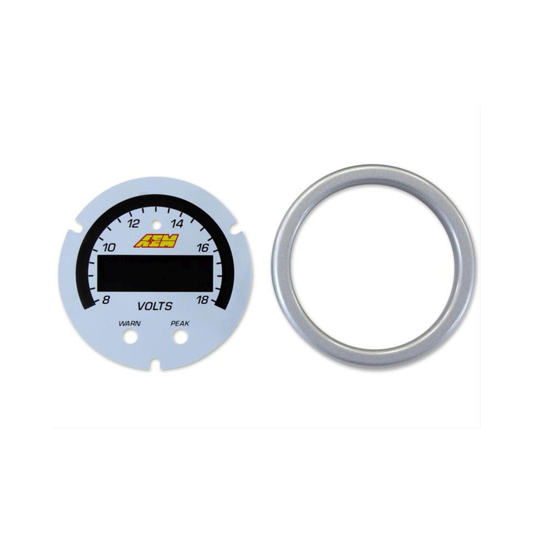 AEM Electronics 30-0303-ACC - X-Series Volt Gauge Accessory Kit Silver Bezel and White Faceplate AEM Electronics 4