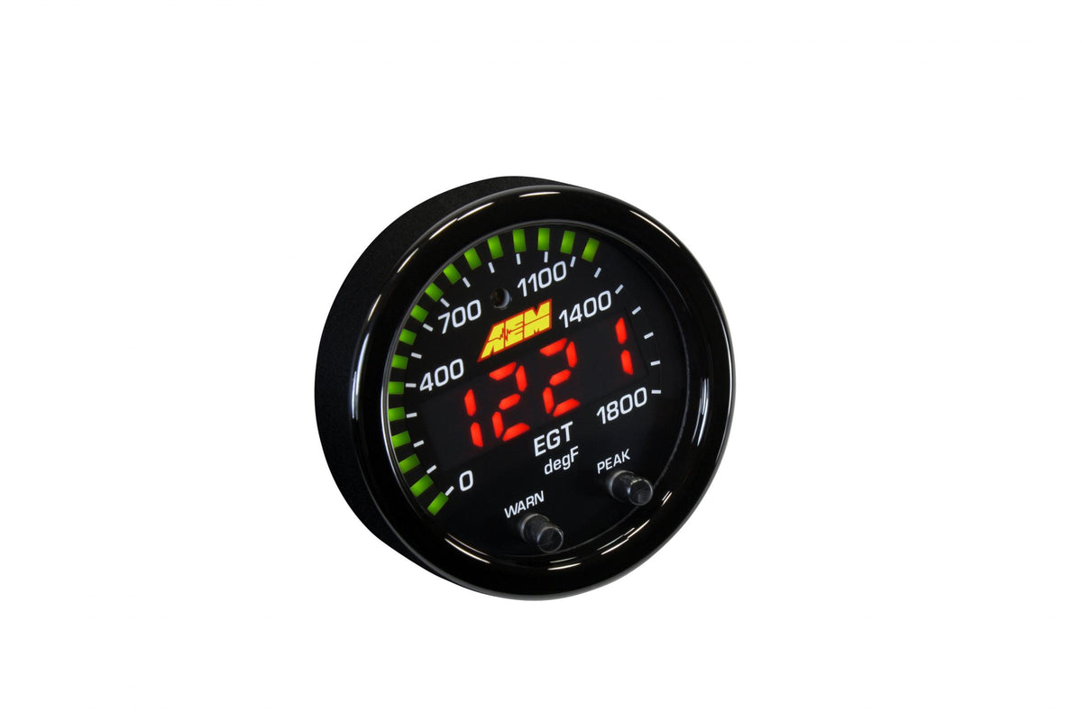 AEM Electronics 30-0305 - X-Series EGT Gauge Kit 0-1800F/0-1000C Black Bezel and Black Faceplate AEM Electronics 3