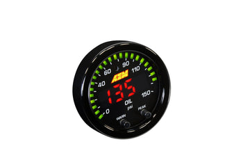 AEM Electronics 30-0307 - X-Series Fluid Pressure Gauge Kit 0-150psi/0-10bar Black Bezel and Black Faceplate AEM Electronics 1