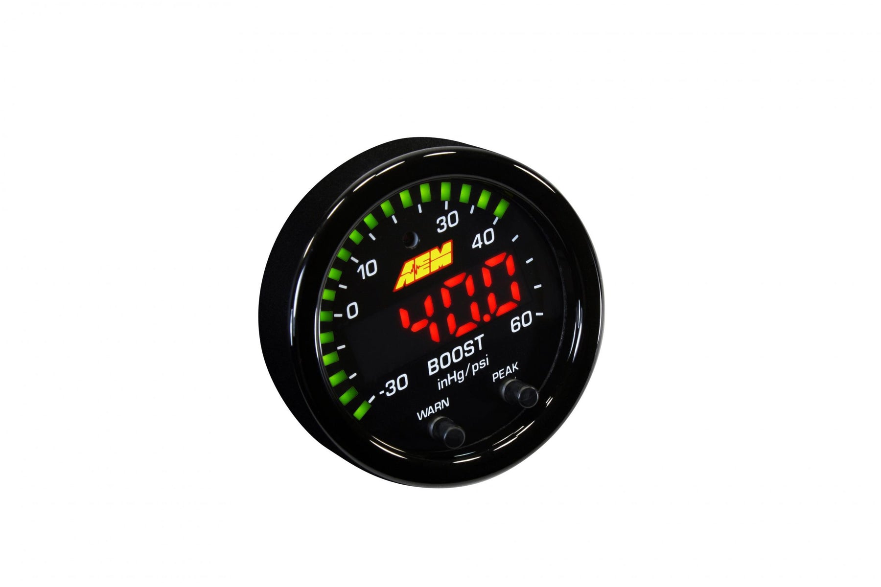 AEM Electronics 30-0308 - X-Series Boost Pressure Gauge Kit 30 in/hg to 60 PSI AEM Electronics 2