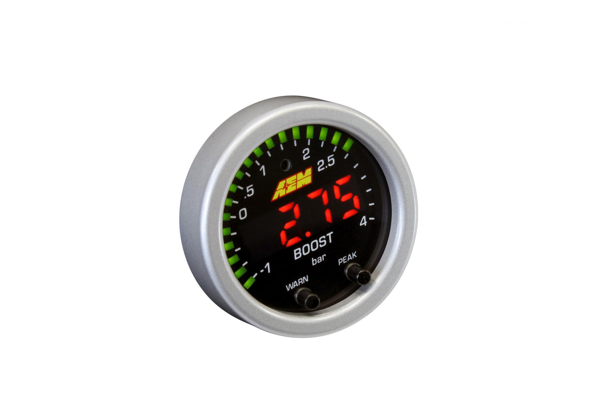 AEM Electronics 30-0308 - X-Series Boost Pressure Gauge Kit 30 in/hg to 60 PSI AEM Electronics 3