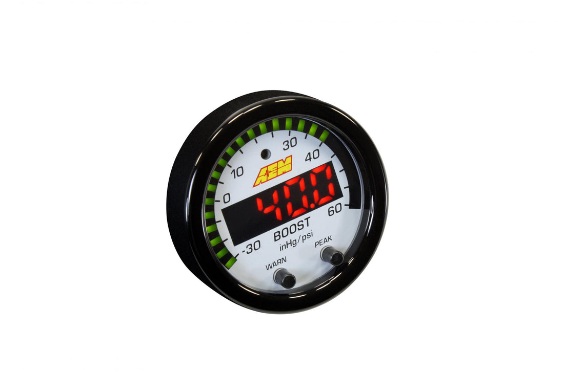 AEM Electronics 30-0308 - X-Series Boost Pressure Gauge Kit 30 in/hg to 60 PSI AEM Electronics 4