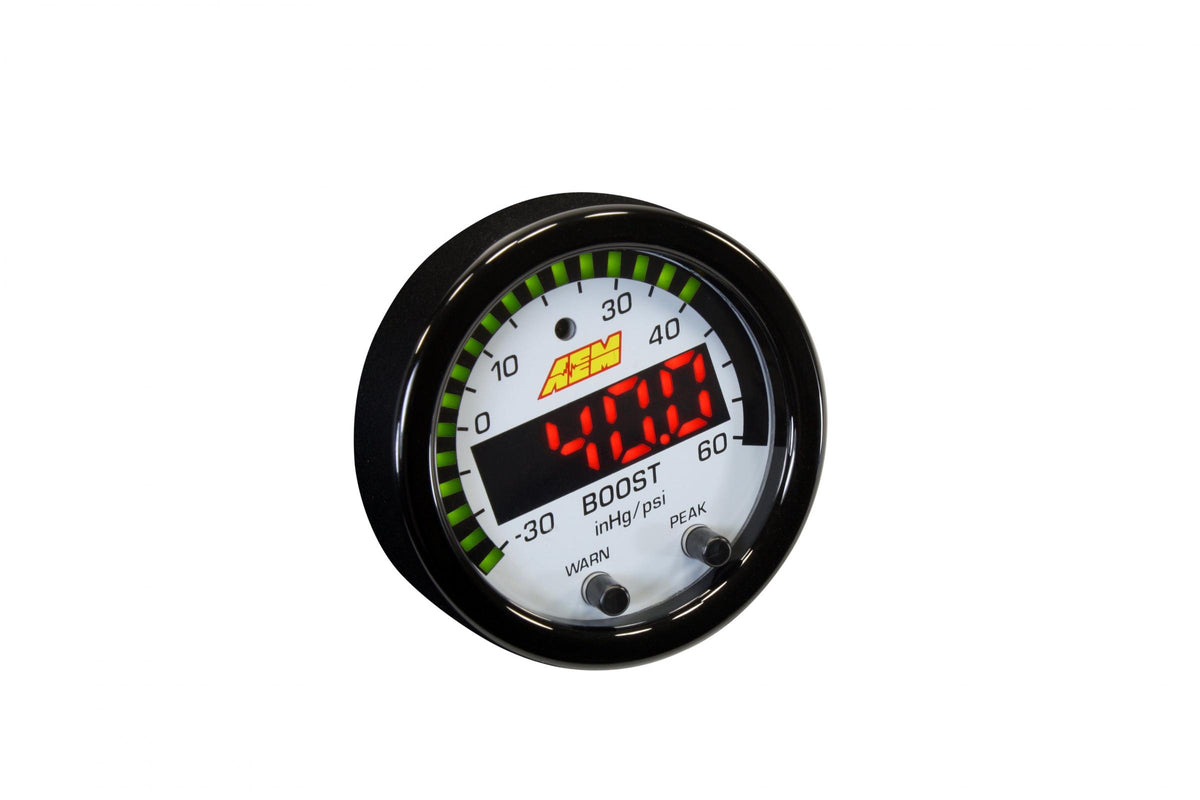 AEM Electronics 30-0308 - X-Series Boost Pressure Gauge Kit 30 in/hg to 60 PSI AEM Electronics 4