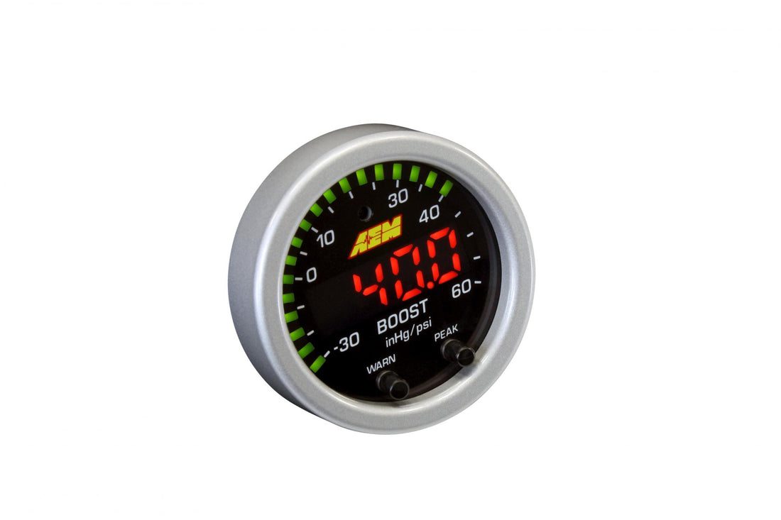 AEM Electronics 30-0308 - X-Series Boost Pressure Gauge Kit 30 in/hg to 60 PSI AEM Electronics 5