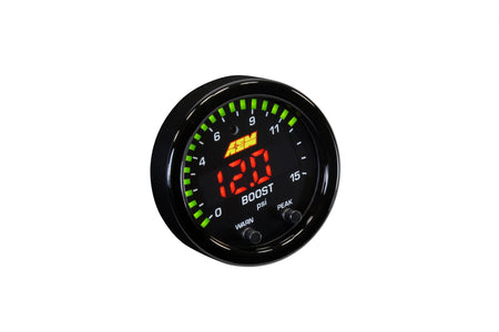 AEM Electronics 30-0309 - X-Series Pressure Gauge Kit 0-15 PSI Black Bezel and Black Boost/Fuel Faceplate AEM Electronics 2