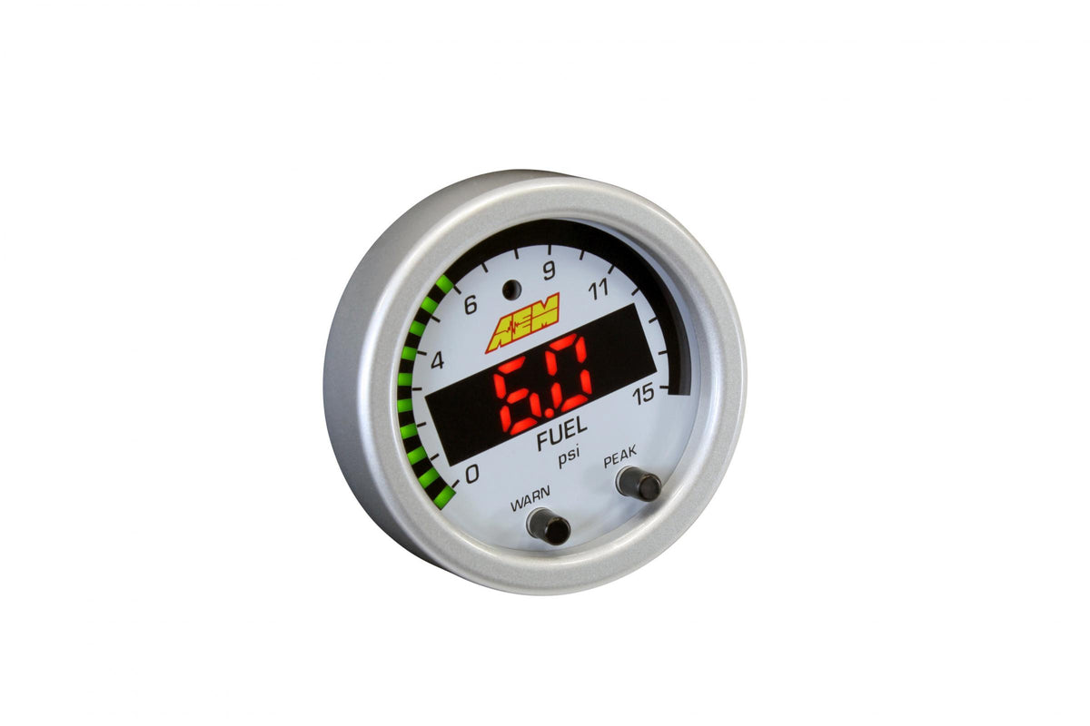 AEM Electronics 30-0309 - X-Series Pressure Gauge Kit 0-15 PSI Black Bezel and Black Boost/Fuel Faceplate AEM Electronics 5