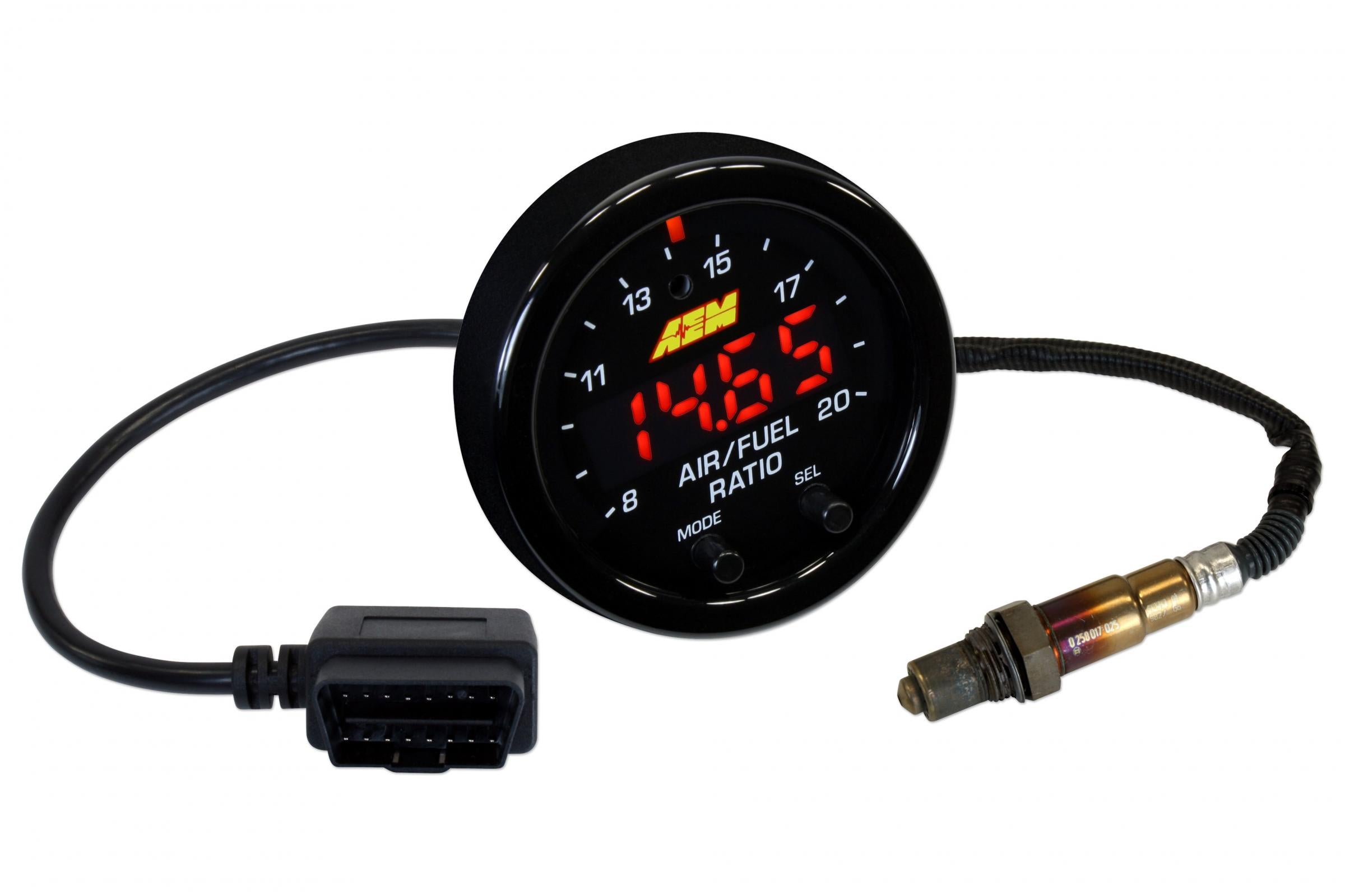 AEM Electronics 30-0334 - X-Series OBDII Wideband AFR Gauge Kit OBDII Connectivity on 08-up Vehicles Only AEM Electronics 5