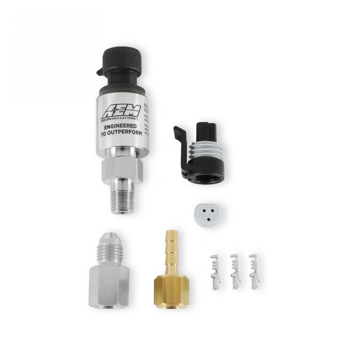 AEM Electronics 30-2130-50 - 3.5 Bar Stainless MAP Sensor Kit 1/8 Inch NPT Male Thread w/ -4 and 3/16 NPT Adapters AEM Electronics 3