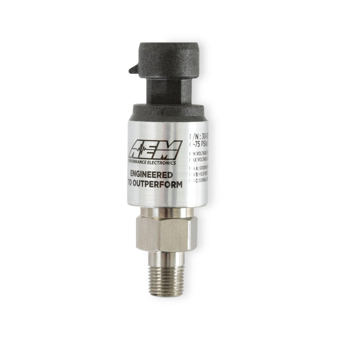 AEM Electronics 30-2130-75 - 5 BAR Stainless Steel MAP Sensor Kit 1/8 Inch NPT Male Thread w/ -4 and 3/16 NPT Adapters AEM Electronics 5