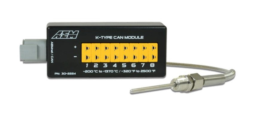AEM Electronics Emission Control AEM Electronics 30-2224 - 8 Channel CAN EGT Module K-Type EGT Sensors AEM Electronics