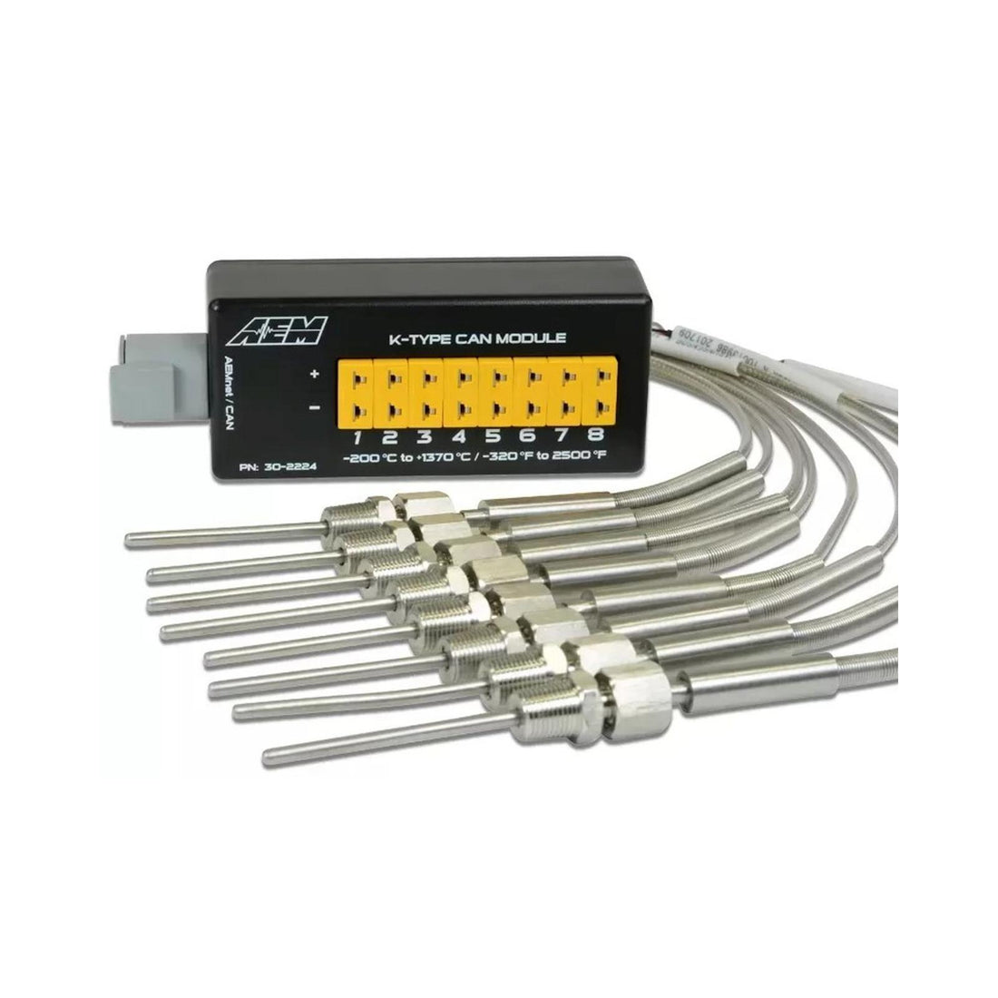 AEM Electronics Emission Control AEM Electronics 30-2224 - 8 Channel CAN EGT Module K-Type EGT Sensors AEM Electronics
