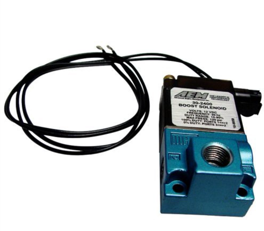 AEM Electronics 30-2400 - Boost Control Solenoid Kit 2 x 1/8 Inch NPT to 3/16 Inch Barb Adapter and Muffler AEM Electronics 5