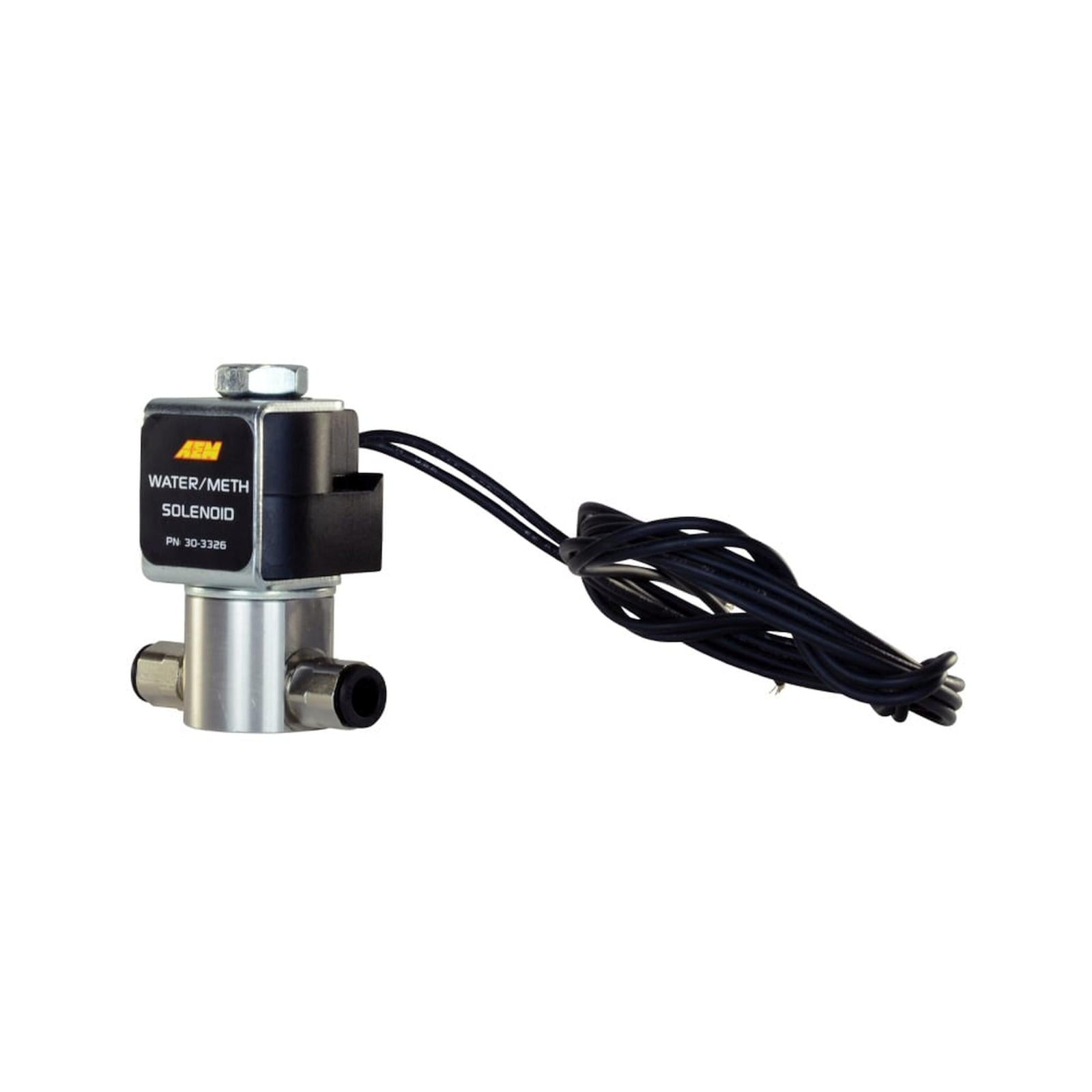AEM Electronics 30-3326 - Water/Methanol Solenoid Solenoid is a 2-way, normally closed valve. AEM Electronics 1