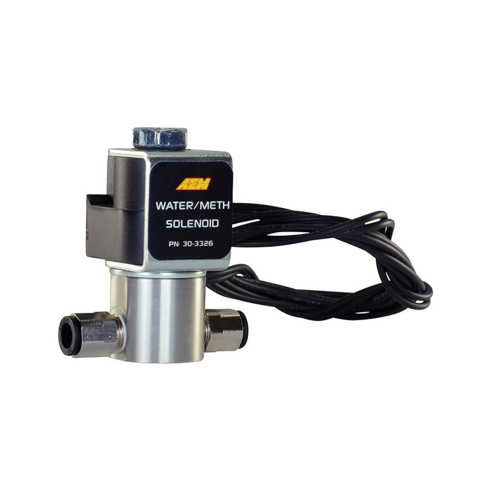 AEM Electronics 30-3326 - Water/Methanol Solenoid Solenoid is a 2-way, normally closed valve. AEM Electronics 4