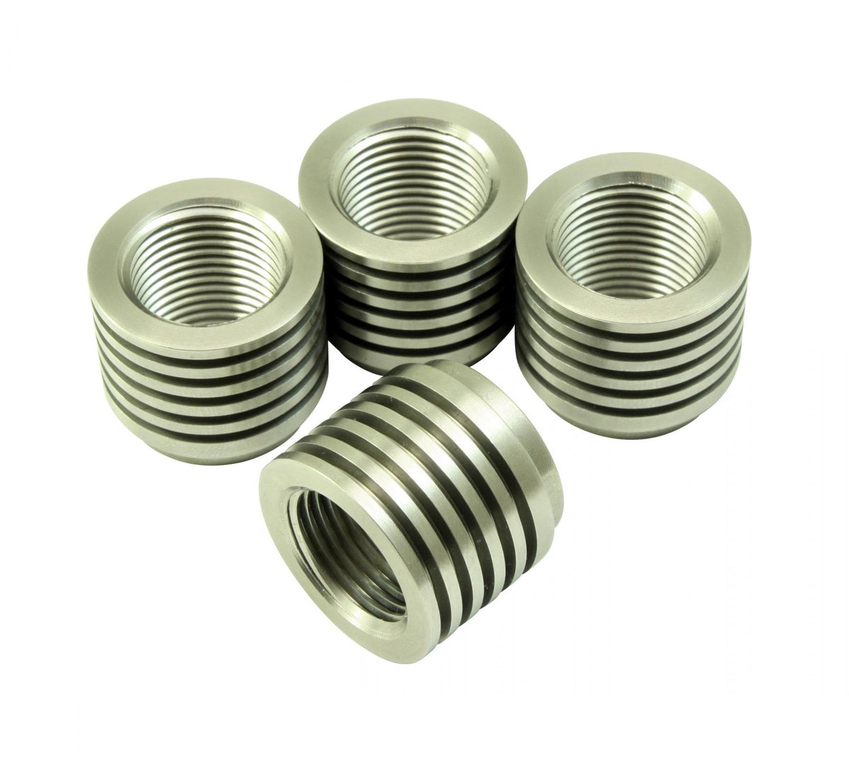 AEM Electronics 30-4008 - Stainless Tall Manifold Bung Finned for Added Cooling Ideal for Turbo Applications AEM Electronics 3