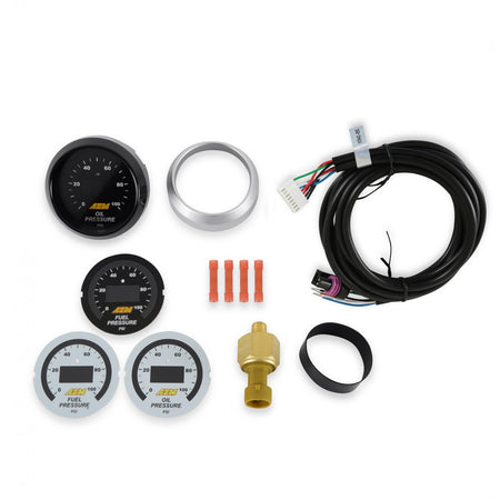 AEM Electronics 30-4401 - Classic Digital Fuel Pressure Gauge Kit Oil/Fuel Pressure from 0-100 PSI AEM Electronics 3