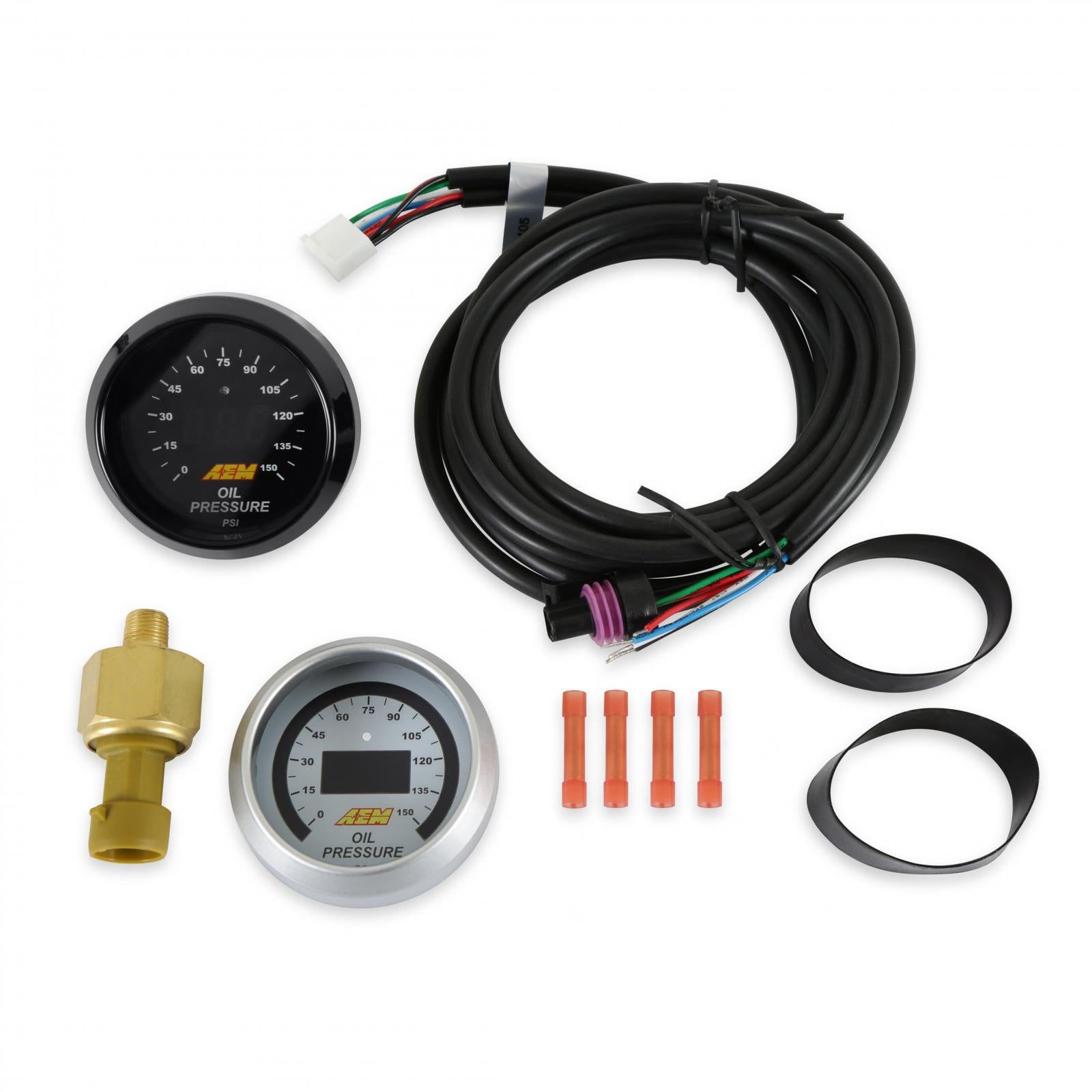 AEM Electronics 30-4407 - Classic Digital 150 PSI OIL Pressure Gauge Kit Oil Pressure from 0-150 PSI AEM Electronics 5