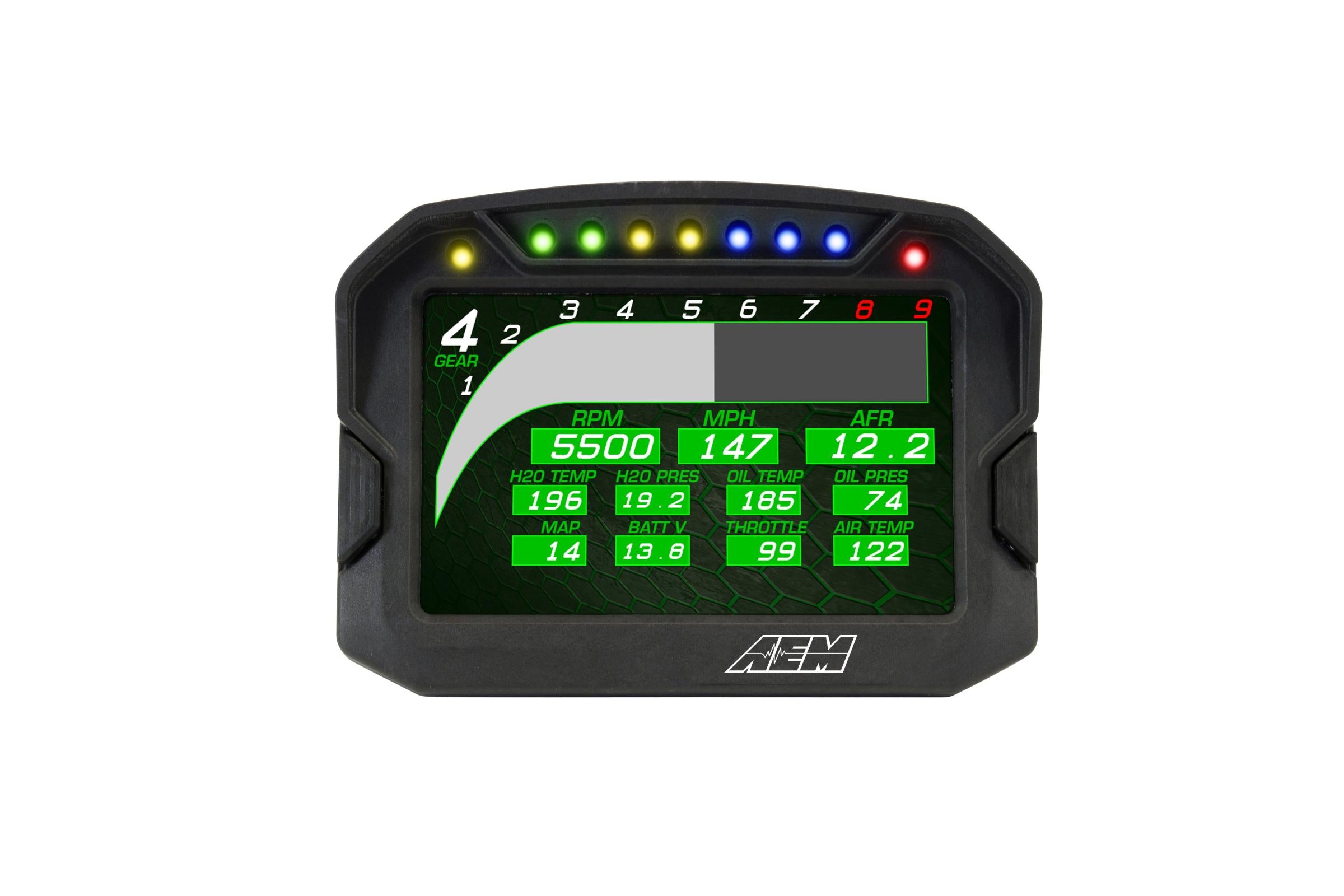 AEM Electronics 30-5600 - CD-5 Carbon Non-Logging/Non GPS Display 5-inch diagonal screen, carbon fiber composite enclosure, wiring harness included AEM Electronics 5