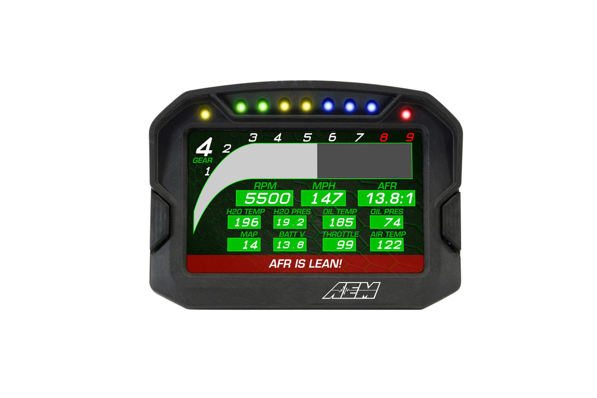 AEM Electronics 30-5603 - CD-5LG Carbon Logging Display with Internal GPS 5-inch diagonal screen, carbon fiber composite enclosure, GPS antenna and wiring harness included AEM Electronics 2