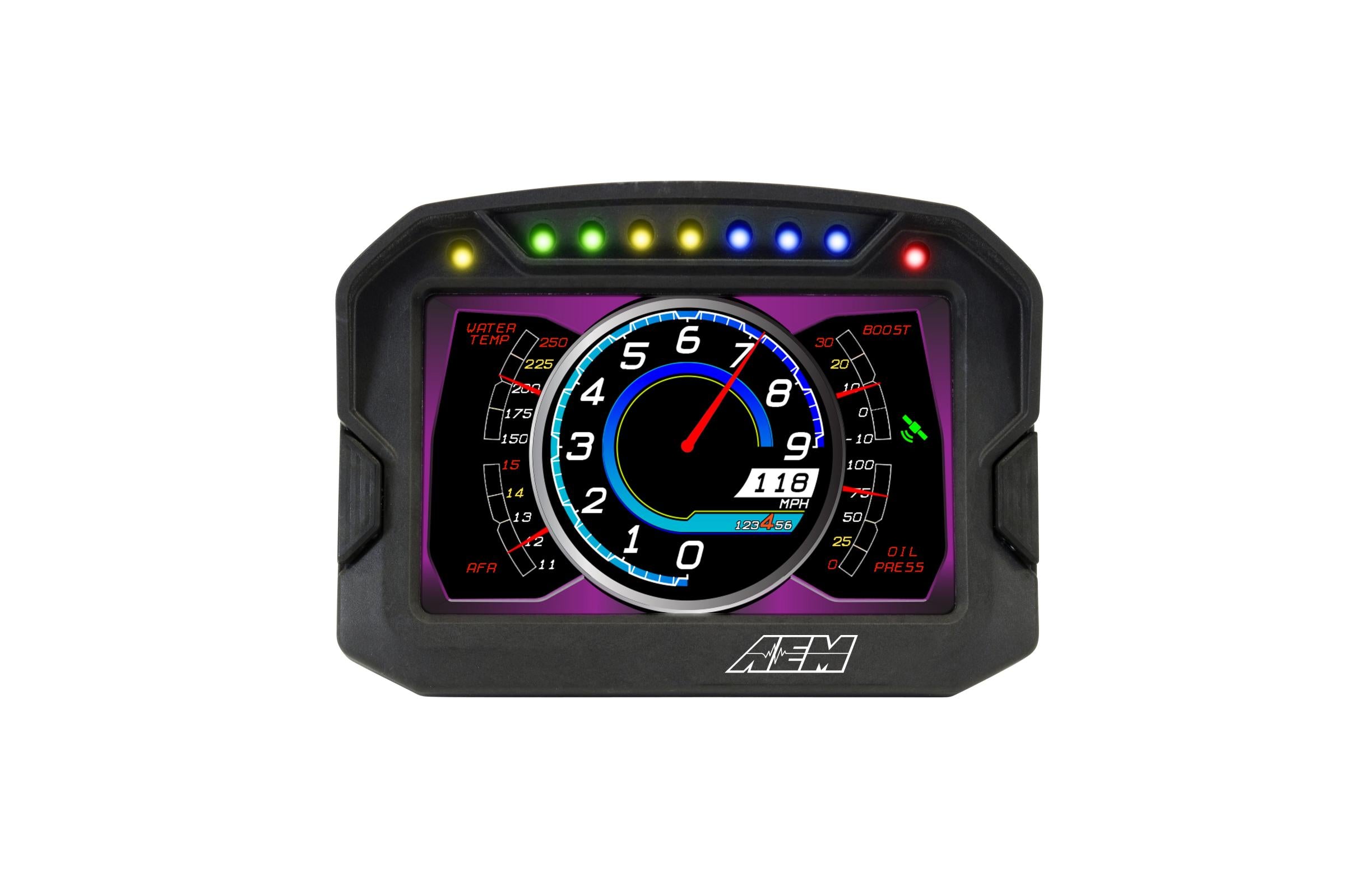 AEM Electronics 30-5603 - CD-5LG Carbon Logging Display with Internal GPS 5-inch diagonal screen, carbon fiber composite enclosure, GPS antenna and wiring harness included AEM Electronics 3