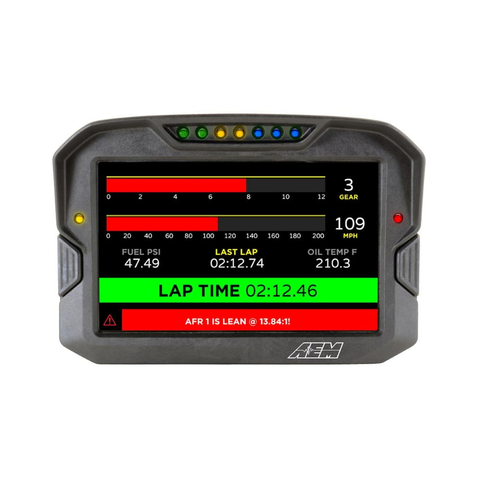 AEM Electronics 30-5700 - CD-7 Carbon Non-Logging/ Non-GPS Display 7-inch diagonal screen, carbon fiber enclosure, wiring harness included AEM Electronics 4