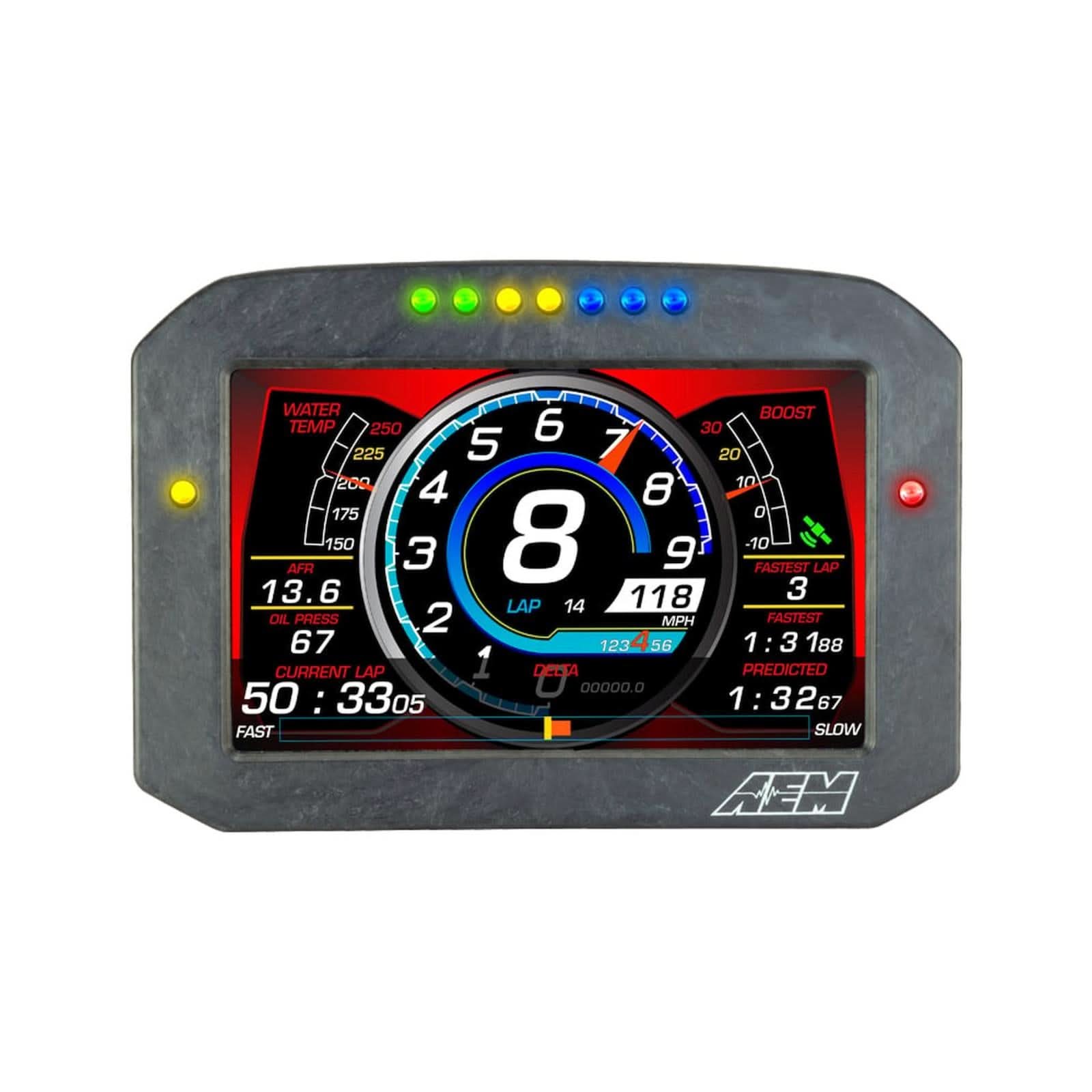 AEM Electronics 30-5701F - CD-7FL Carbon Flat Panel Logging Display 7-inch diagonal screen, carbon fiber enclosure, wiring harness included, Does Not Include Buttons (See PN 30-3610) AEM Electronics 3