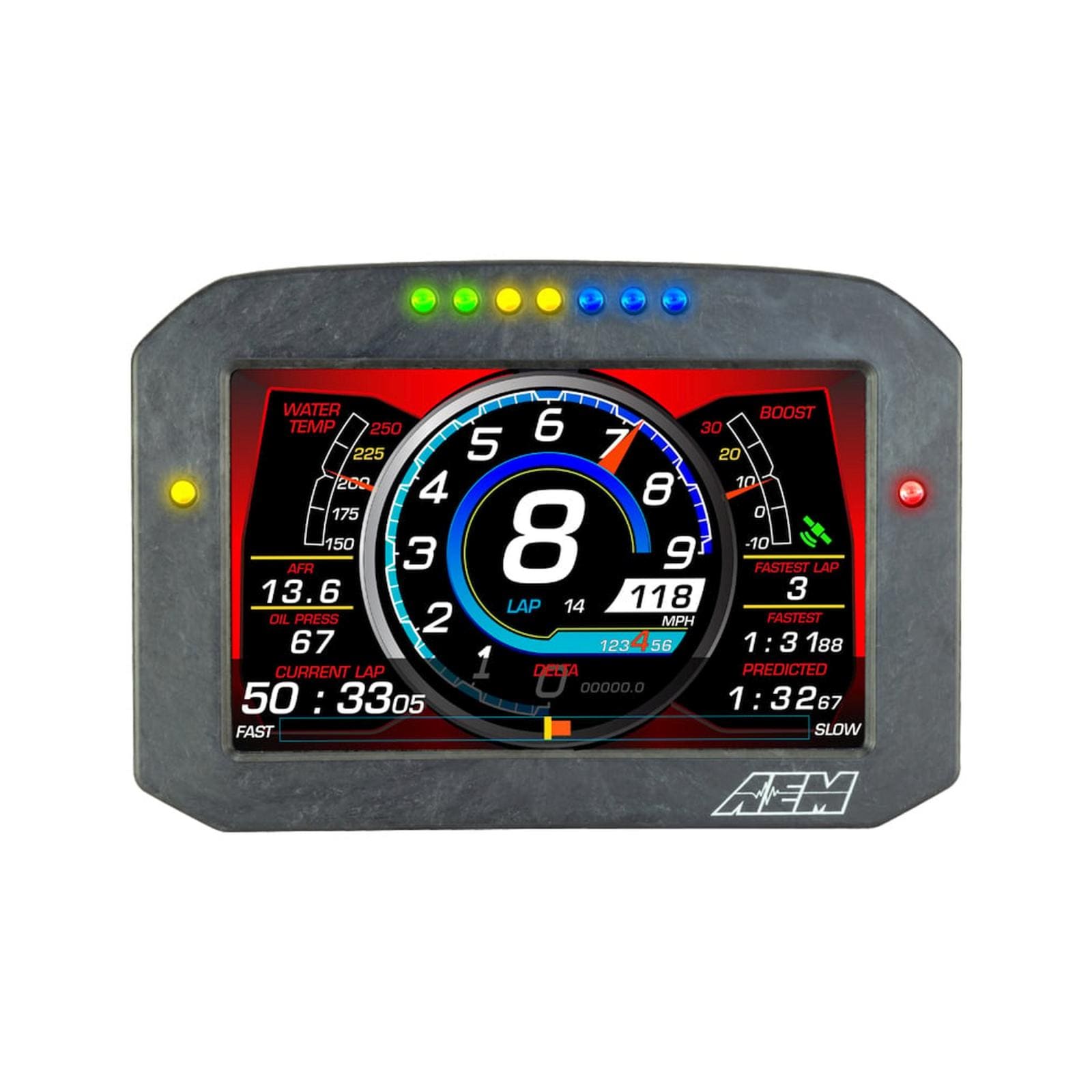 AEM Electronics Body AEM Electronics 30-5702F CD-7FG Carbon Flat Panel Non-Logging Display 7-inch