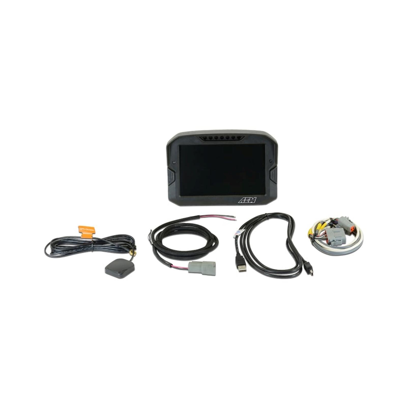 AEM Electronics 30-5702 - CD-7G Carbon Non-Logging Display with Internal GPS 7-inch diagonal screen, carbon fiber enclosure, GPS antenna and wiring harness included AEM Electronics 5