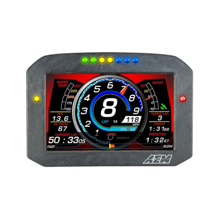 AEM Electronics Body AEM Electronics 30-5703F - CD-7FLG Carbon Flat Panel Logging Display with Internal GPS 7-inch diagonal screen, carbon fiber enclosure, GPS antenna and wiring harness included, Does Not Include Buttons (See PN 30-3610) AEM Electronics