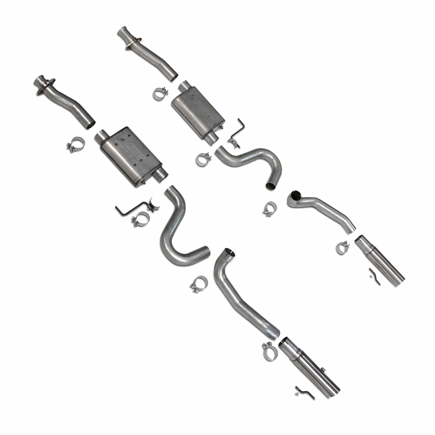 BBK Performance NA BBK Performance Parts 3001 - 1986-2004 MUSTANG GT LX COBRA VARITUNE FULL CAT BACK EXHAUST SYSTEM SS TIPS
