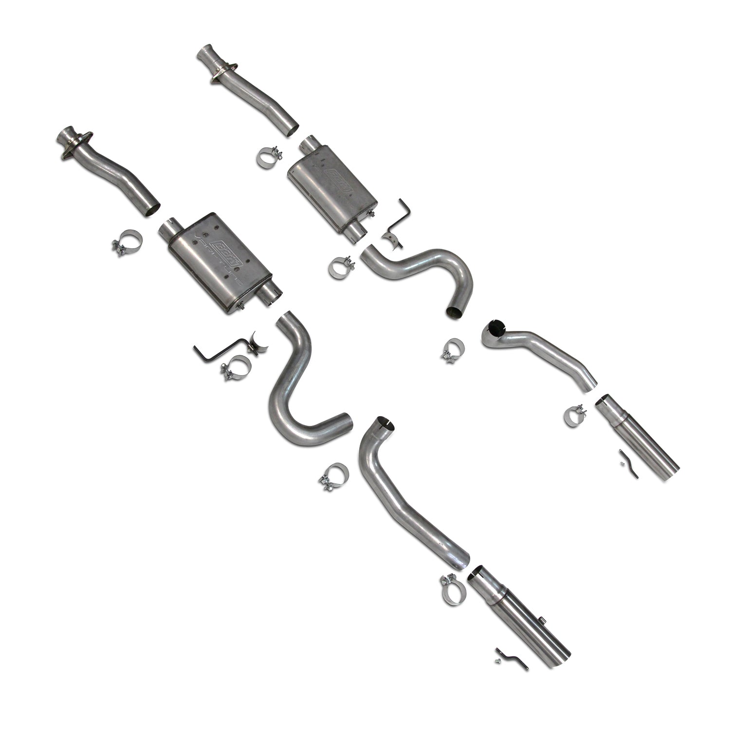 BBK Performance Parts 3001 - 1986-2004 MUSTANG GT LX COBRA VARITUNE FULL CAT BACK EXHAUST SYSTEM SS TIPS 1