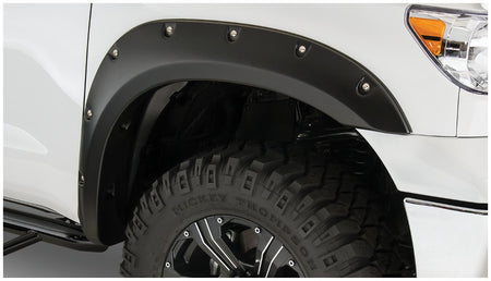 Bushwacker 30023-02 - Black Pocket/Rivet Style Smooth Finish Front Fender Flares For 2007-2013 Toyota Tundra Bushwacker 2