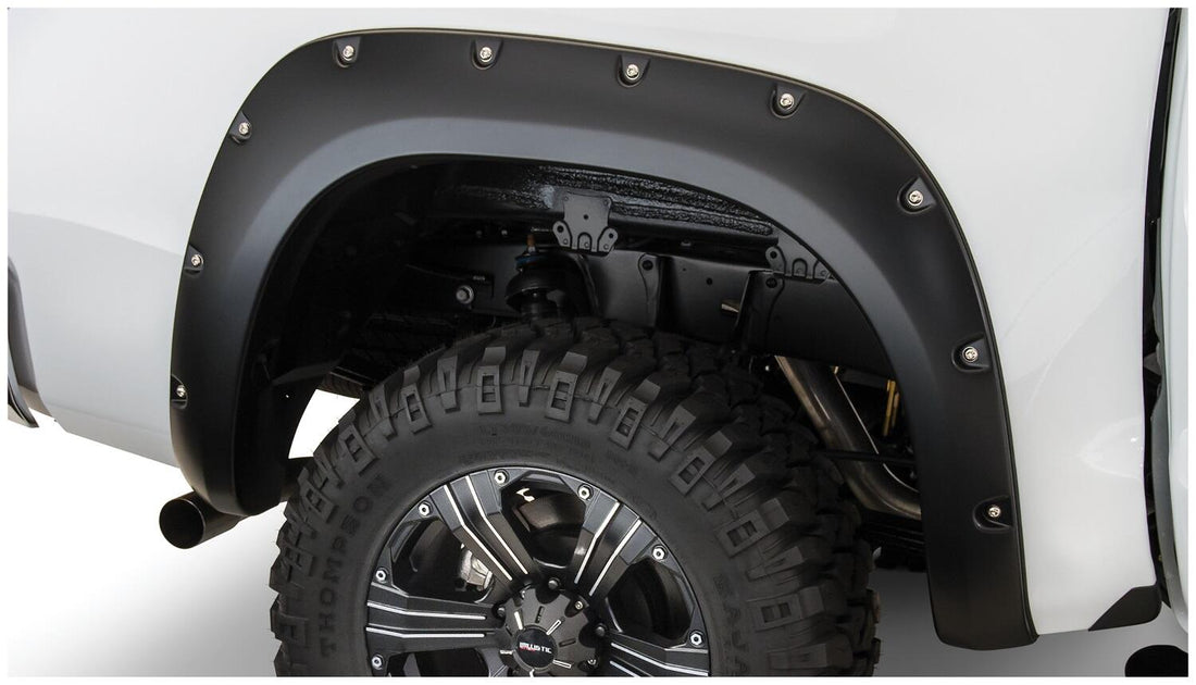 Bushwacker 30024-02 - Black Pocket/Rivet Style Smooth Finish Rear Fender Flares For 2007-2013 Toyota Tundra Bushwacker 1