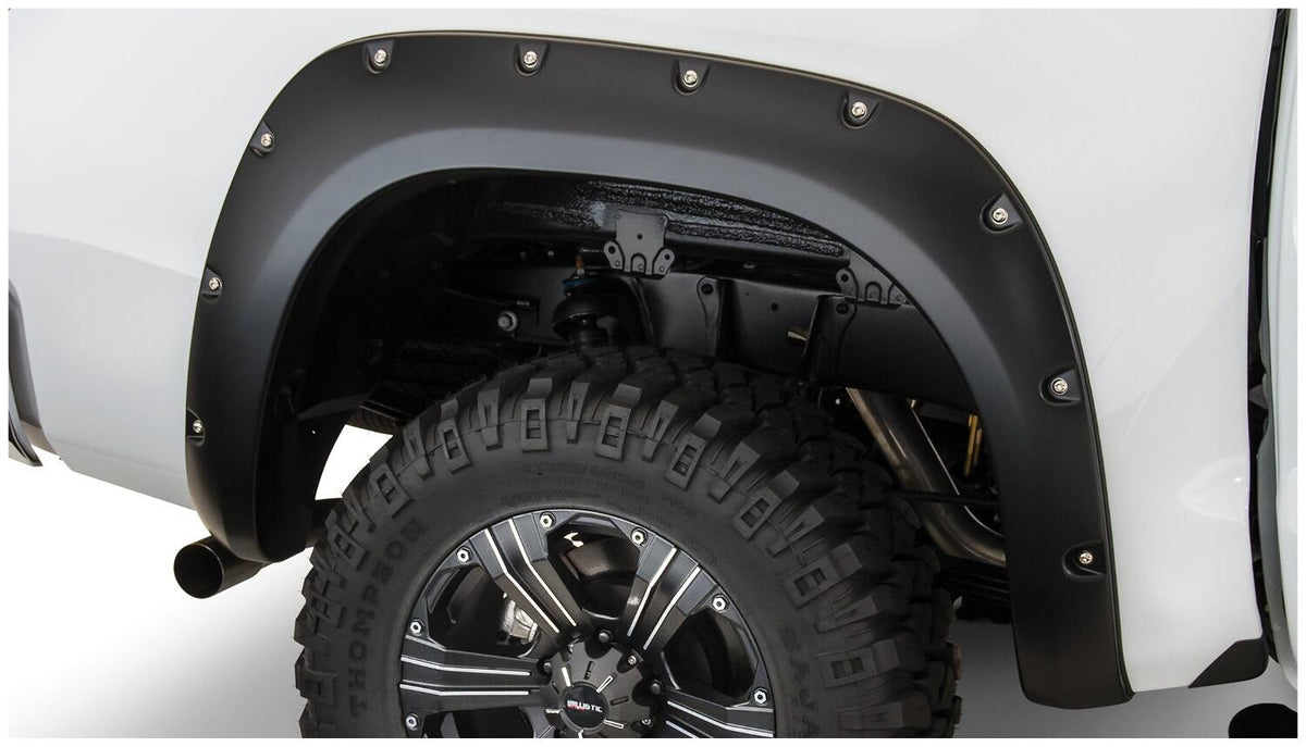 Bushwacker 30024-02 - Black Pocket/Rivet Style Smooth Finish Rear Fender Flares For 2007-2013 Toyota Tundra Bushwacker 1