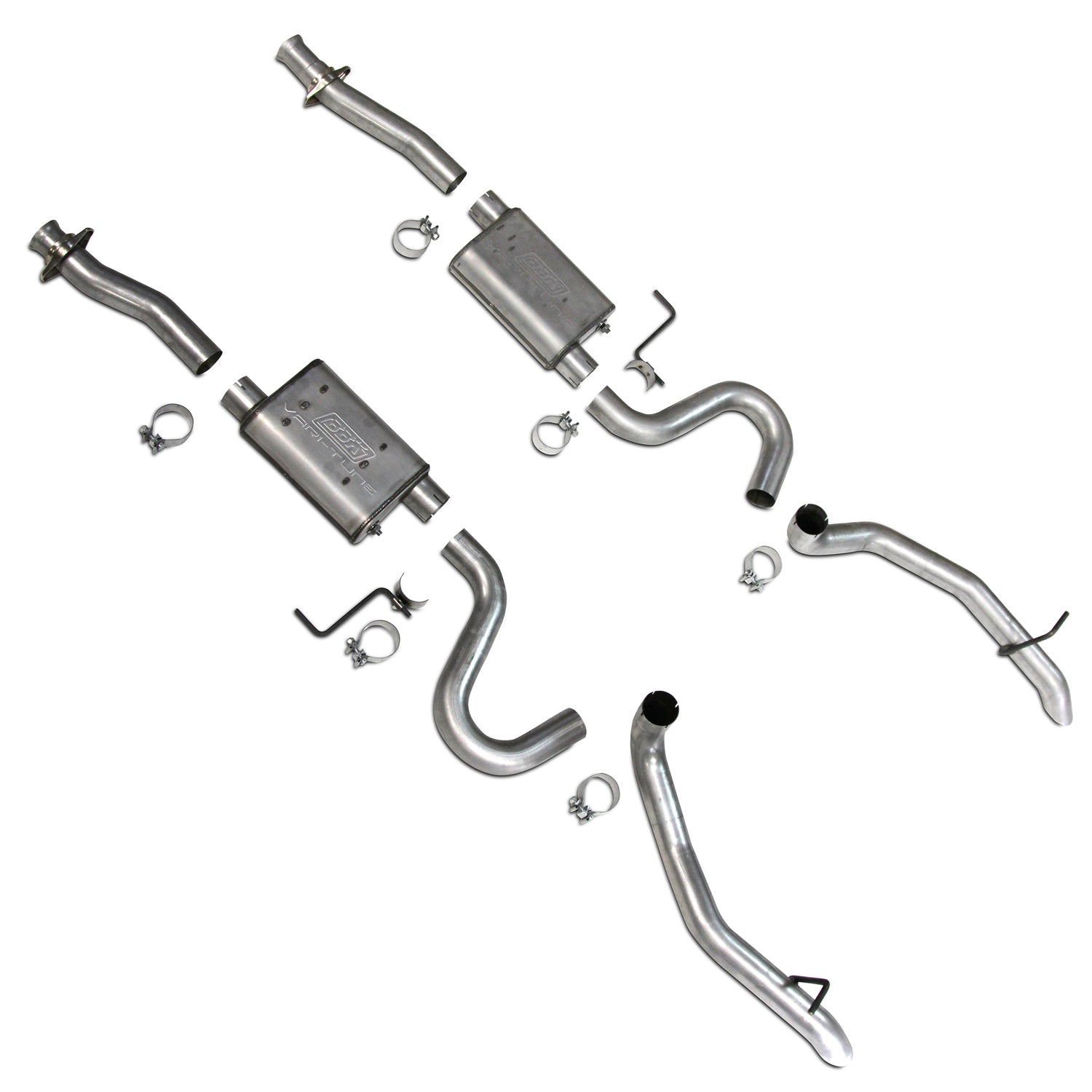 BBK Performance Parts 3002 - 1987-1993 MUSTANG GT ONLY VARITUNE FULL CAT BACK EXHAUST SYSTEM 1