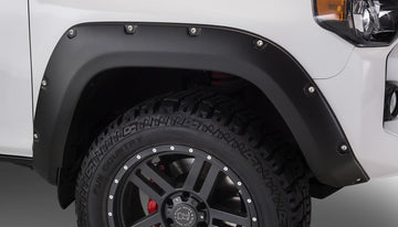 Bushwacker 30045-02 - Black Pocket/Rivet Style Smooth Finish Front Fender Flares For 2014-2022 Toyota 4Runner (Excludes Limited) Bushwacker