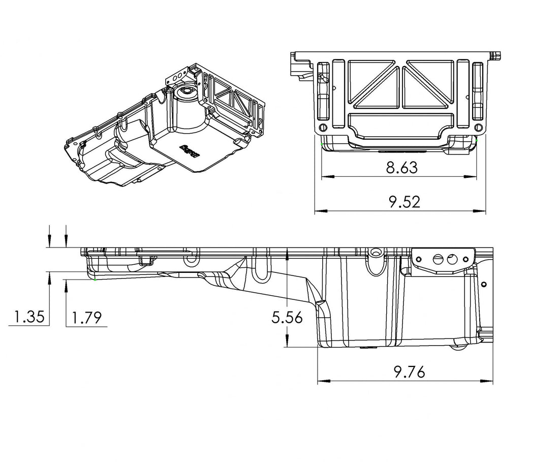 Holley 302-20 Engine Oil Pan