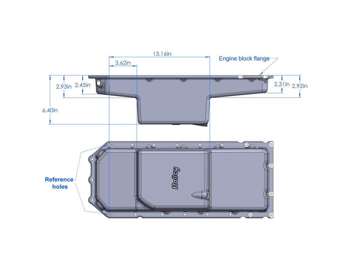 Holley 302-61BK Engine Oil Pan