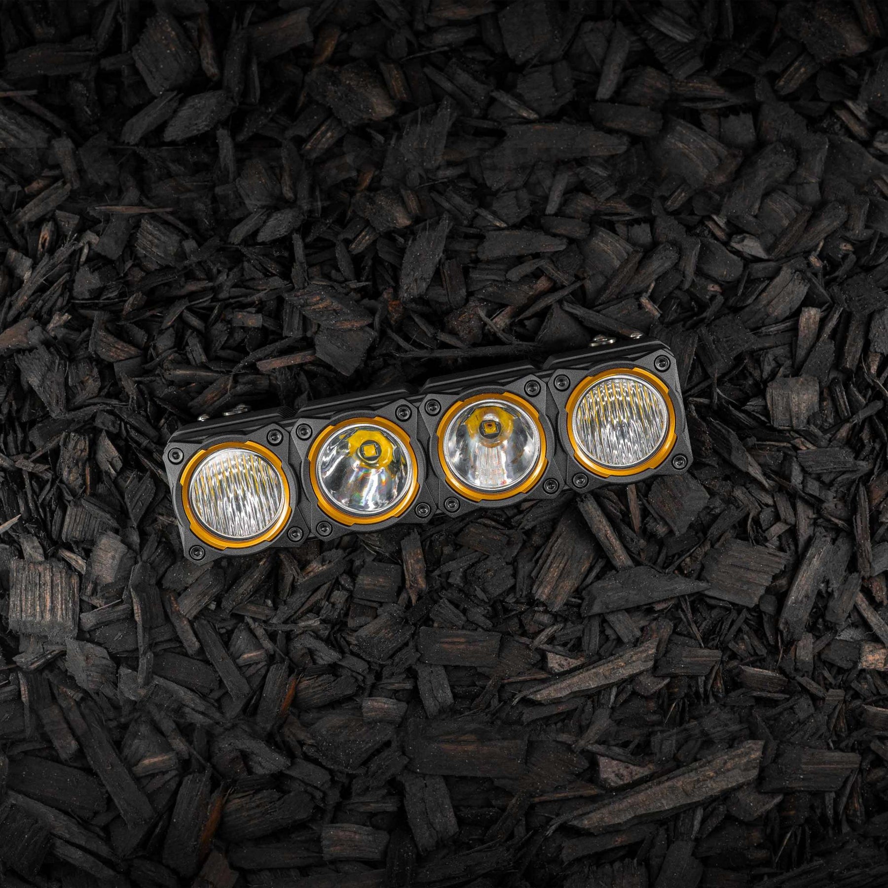 KC HiLiTES 30578 - KC Bezel Ring KC FLEX ERA BAR Gold 4PC 1