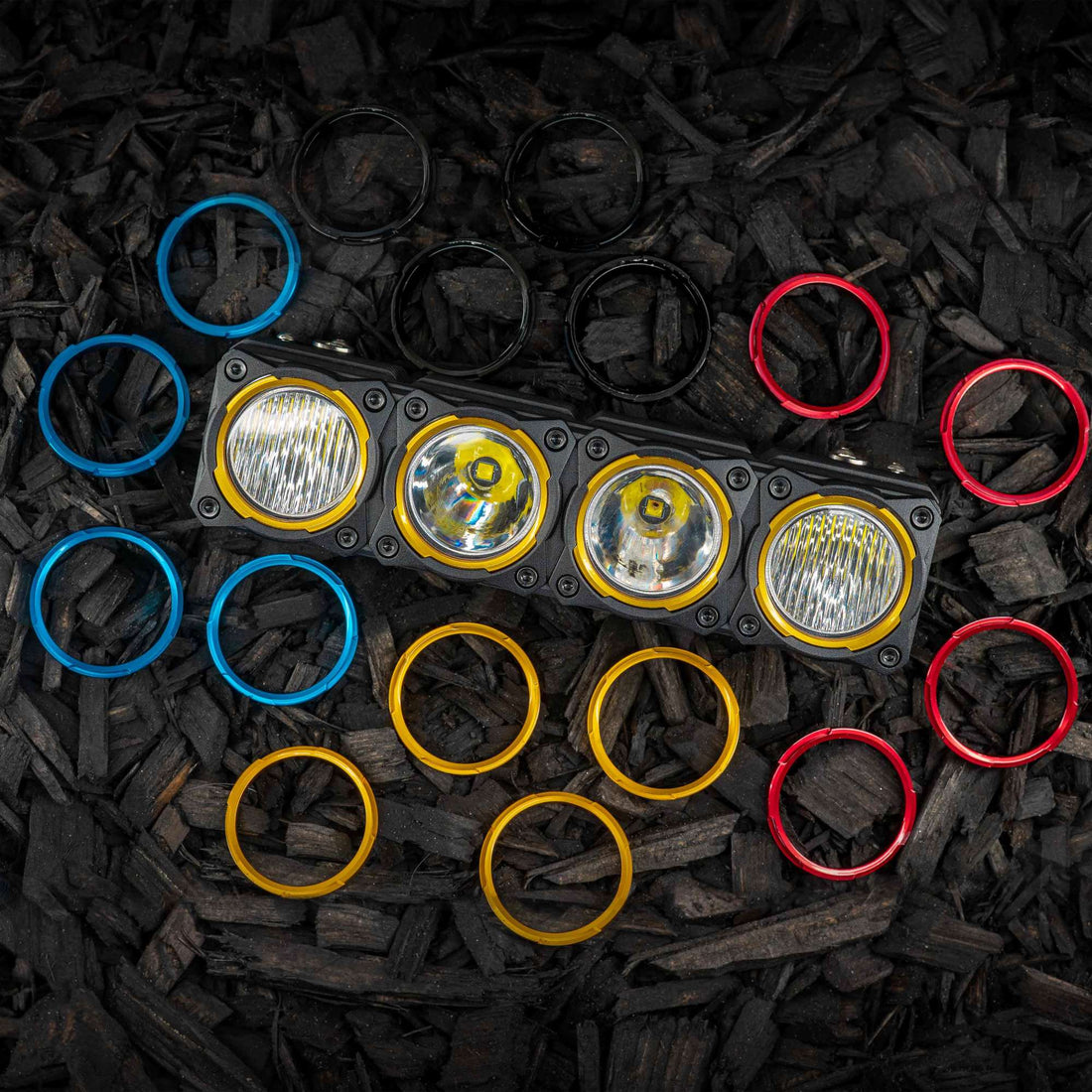KC HiLiTES 30578 - KC Bezel Ring KC FLEX ERA BAR Gold 4PC 3
