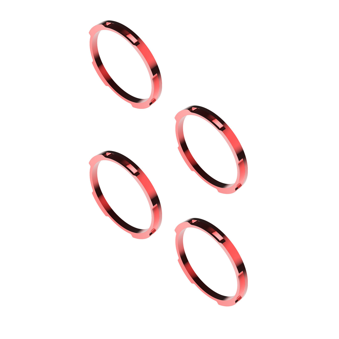 KC HiLiTES 30579 - KC Bezel Ring KC FLEX ERA BAR Red 4PC