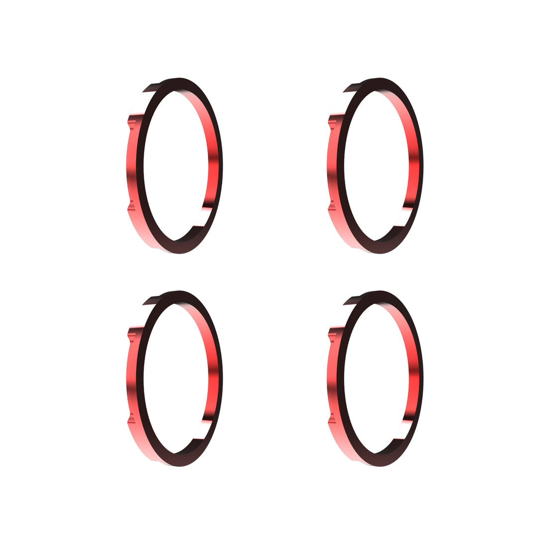 KC HiLiTES 30579 - KC Bezel Ring KC FLEX ERA BAR Red 4PC