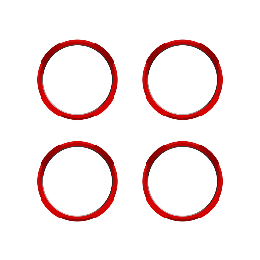 KC HiLiTES 30579 - KC Bezel Ring KC FLEX ERA BAR Red 4PC