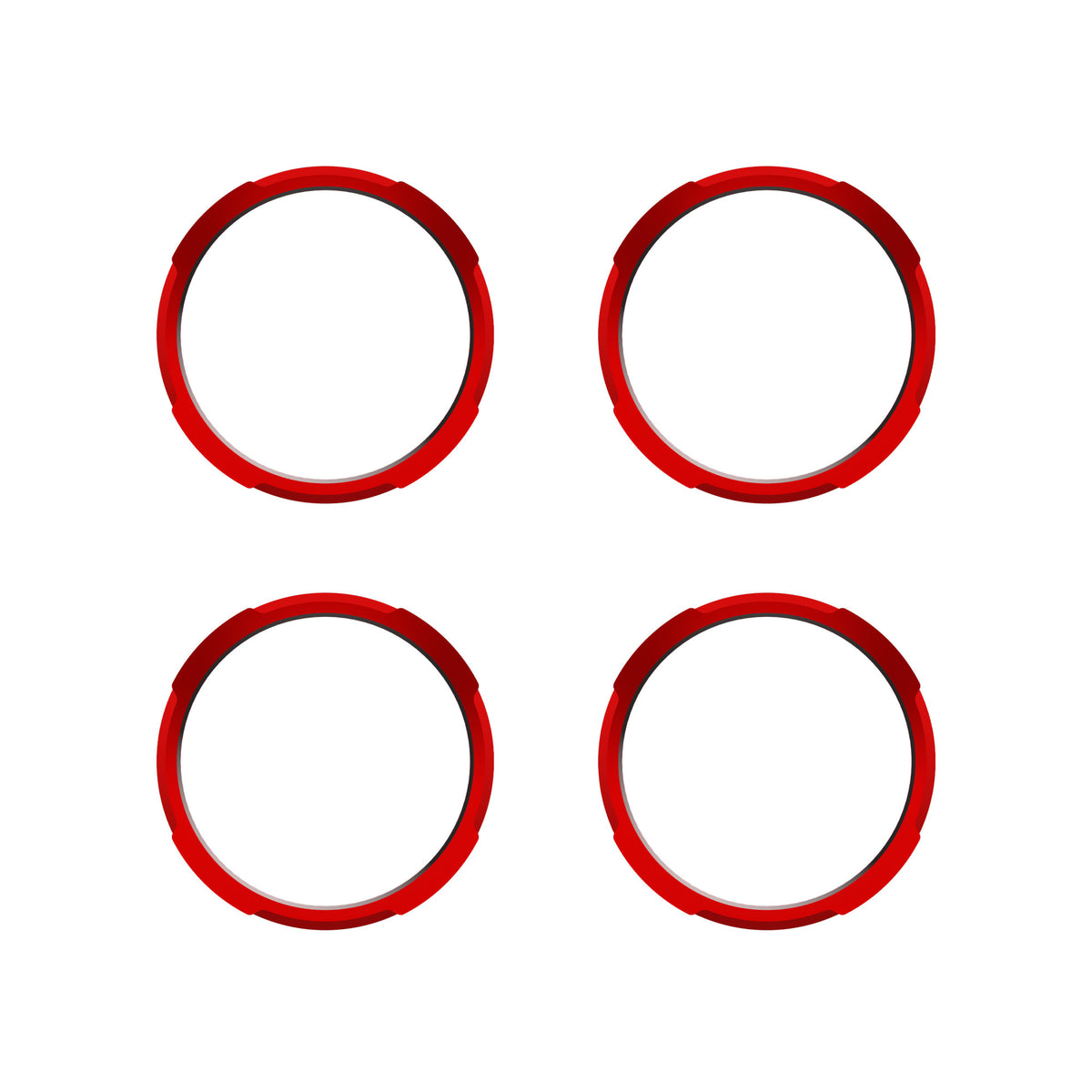 KC HiLiTES 30579 - KC Bezel Ring KC FLEX ERA BAR Red 4PC