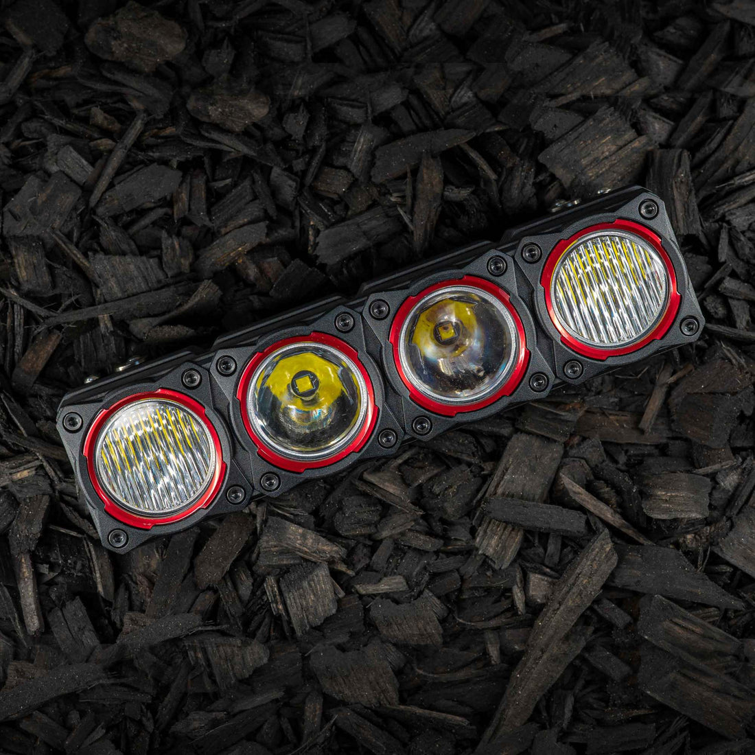 KC HiLiTES 30579 - KC Bezel Ring KC FLEX ERA BAR Red 4PC