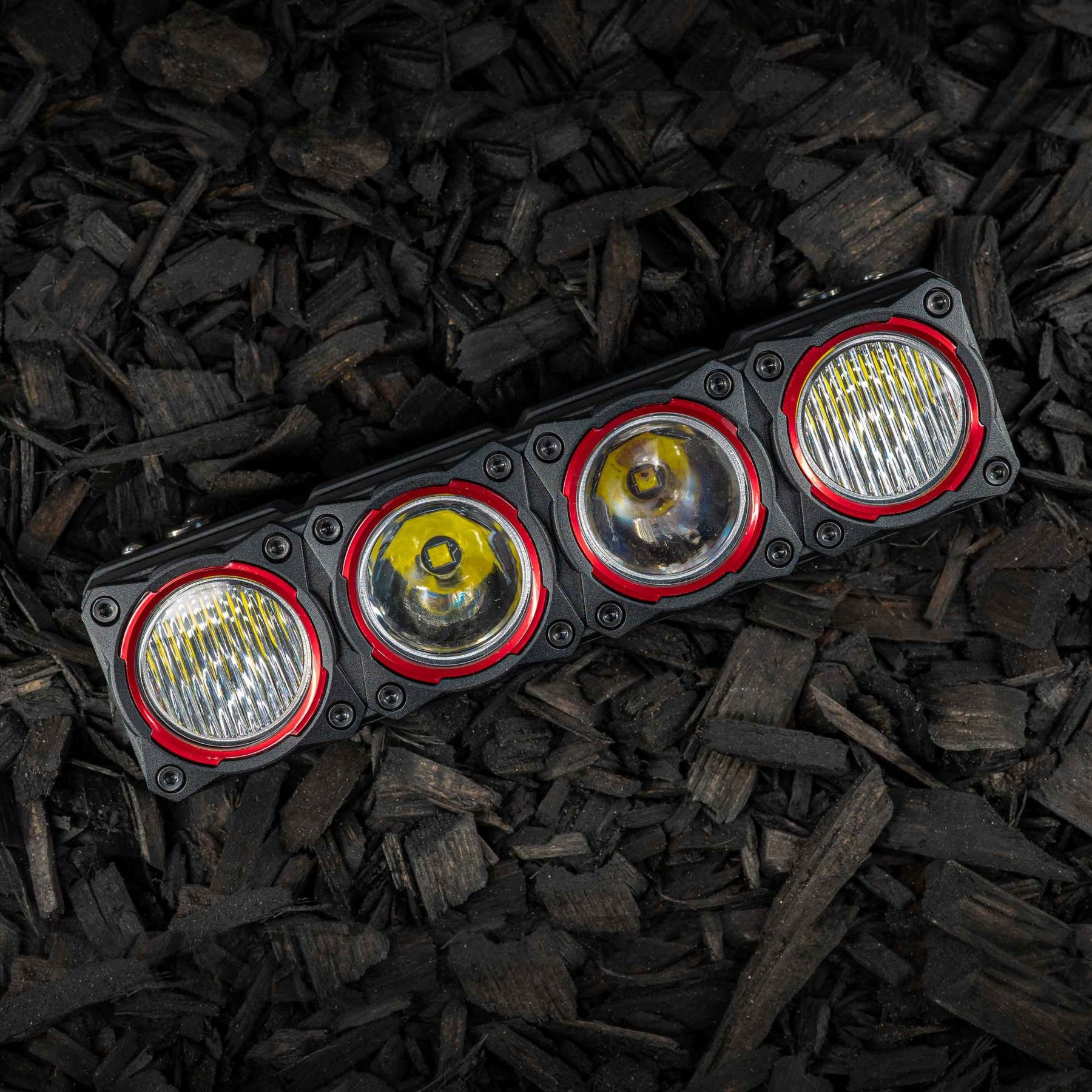 KC HiLiTES 30579 - KC Bezel Ring KC FLEX ERA BAR Red 4PC