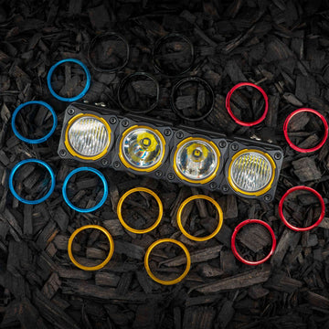 KC HiLiTES 30579 - KC Bezel Ring KC FLEX ERA BAR Red 4PC