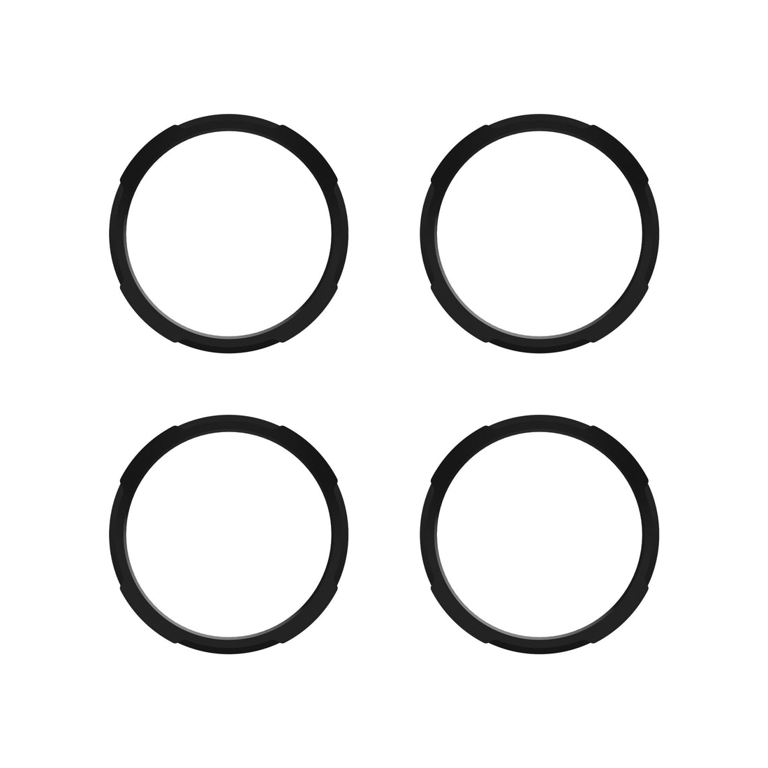 KC HiLiTES 30581 - KC Bezel Ring KC FLEX ERA BAR Black 4PC
