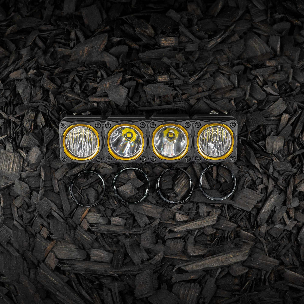 KC HiLiTES 30581 - KC Bezel Ring KC FLEX ERA BAR Black 4PC