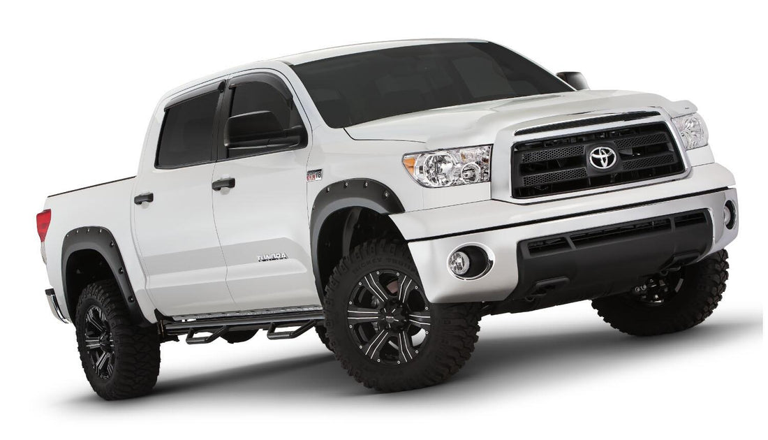 Bushwacker 30911-02 - Black Pocket/Rivet Style Smooth Finish 4-Piece Fender Flare Set For 2007-2013 Toyota Tundra Bushwacker 5